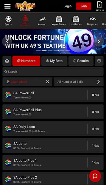 Tic Tac Bets Lucky Numbers