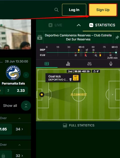 Open the registration form